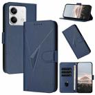 For Redmi Note 13 5G Triangle Pattern Buckle Clasp Leather Phone Case(Royal Blue) - 1