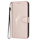 For Redmi Note 10 Pro Triangle Pattern Buckle Clasp Leather Phone Case(Rose Gold) - 2
