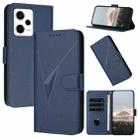 For Redmi Note 12 Pro+ Global Triangle Pattern Buckle Clasp Leather Phone Case(Royal Blue) - 1