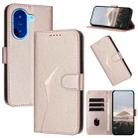 For Redmi A5 4G Triangle Pattern Buckle Clasp Leather Phone Case(Rose Gold) - 1