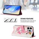 For iPhone 16 Pro Max Art Colored Drawing Pattern Leather Phone Case(Flamingo) - 3