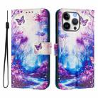 For iPhone 16 Pro Max Art Colored Drawing Pattern Leather Phone Case(Dreamland) - 2