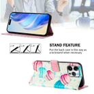 For iPhone 16 Pro Max Art Colored Drawing Pattern Leather Phone Case(Cake) - 3