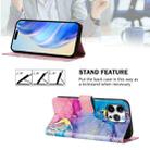 For iPhone 16 Pro Art Colored Drawing Pattern Leather Phone Case(Colorful marble) - 3