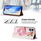 For iPhone 16 Plus Art Colored Drawing Pattern Leather Phone Case(Flamingo) - 2