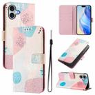 For iPhone 16 Plus Art Colored Drawing Pattern Leather Phone Case(Graffiti puzzle) - 1