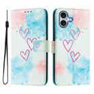 For iPhone 16 Plus Art Colored Drawing Pattern Leather Phone Case(LOVE ME) - 2