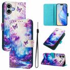 For iPhone 16 Art Colored Drawing Pattern Leather Phone Case(Dreamland) - 1