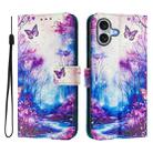 For iPhone 16 Art Colored Drawing Pattern Leather Phone Case(Dreamland) - 2