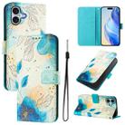 For iPhone 16 Art Colored Drawing Pattern Leather Phone Case(Flowering flowers) - 1