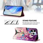 For iPhone 15 Pro Max Art Colored Drawing Pattern Leather Phone Case(Butterfly branch) - 3