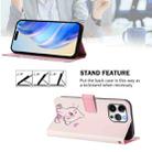 For iPhone 15 Pro Art Colored Drawing Pattern Leather Phone Case(Cute cat) - 3