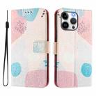 For iPhone 15 Pro Art Colored Drawing Pattern Leather Phone Case(Graffiti puzzle) - 2