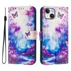 For iPhone 15 Plus Art Colored Drawing Pattern Leather Phone Case(Dreamland) - 2