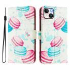 For iPhone 15 Plus Art Colored Drawing Pattern Leather Phone Case(Cake) - 2