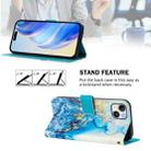 For iPhone 15 Art Colored Drawing Pattern Leather Phone Case(Ocean marble) - 3