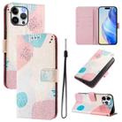 For iPhone 13 Pro Art Colored Drawing Pattern Leather Phone Case(Graffiti puzzle) - 1