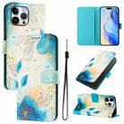 For iPhone 13 Pro Art Colored Drawing Pattern Leather Phone Case(Flowering flowers) - 1