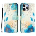 For iPhone 13 Pro Art Colored Drawing Pattern Leather Phone Case(Flowering flowers) - 2