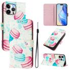 For iPhone 13 Pro Art Colored Drawing Pattern Leather Phone Case(Cake) - 1