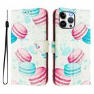 For iPhone 13 Pro Art Colored Drawing Pattern Leather Phone Case(Cake) - 2