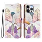 For iPhone 13 Pro Max Art Colored Drawing Pattern Leather Phone Case(Landscape) - 2