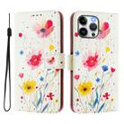 For iPhone 13 Pro Max Art Colored Drawing Pattern Leather Phone Case(Flowers and plants) - 2