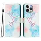 For iPhone 13 Pro Max Art Colored Drawing Pattern Leather Phone Case(LOVE ME) - 2