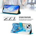 For iPhone 14 / 13 Art Colored Drawing Pattern Leather Phone Case(Ocean marble) - 3