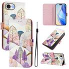 For iPhone SE 2024 Art Colored Drawing Pattern Leather Phone Case(Landscape) - 1