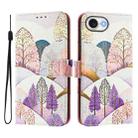 For iPhone SE 2024 Art Colored Drawing Pattern Leather Phone Case(Landscape) - 2