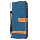 For Xiaomi Redmi 9A Color Matching Denim Texture Horizontal Flip Leather Case with Holder & Card Slots & Wallet & Lanyard(Dark Blue) - 2