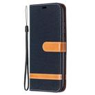 For Xiaomi Redmi 9A Color Matching Denim Texture Horizontal Flip Leather Case with Holder & Card Slots & Wallet & Lanyard(Black) - 2