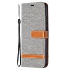 For Xiaomi Redmi 9A Color Matching Denim Texture Horizontal Flip Leather Case with Holder & Card Slots & Wallet & Lanyard(Grey) - 2