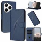 For Huawei Pura 80 5G Triangle Pattern Buckle Clasp Leather Phone Case(Royal Blue) - 1