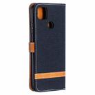 For Xiaomi Redmi 9C Color Matching Denim Texture Horizontal Flip Leather Case with Holder & Card Slots & Wallet & Lanyard(Black) - 3
