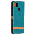For Xiaomi Redmi 9C Color Matching Denim Texture Horizontal Flip Leather Case with Holder & Card Slots & Wallet & Lanyard(Green) - 3