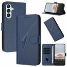 For Samsung Galaxy M15 5G / F15 5G Triangle Pattern Buckle Clasp Leather Phone Case(Royal Blue) - 1