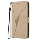 For Samsung Galaxy M55 Triangle Pattern Buckle Clasp Leather Phone Case(Gold) - 2
