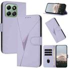 For Honor X6a / X6b Global Triangle Pattern Buckle Clasp Leather Phone Case(Light Purple) - 1