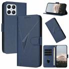 For Honor X8 4G / Play6T Pro / X30i Triangle Pattern Buckle Clasp Leather Phone Case(Royal Blue) - 1