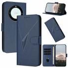 For Honor X9a / Magic5 Lite / X40 Triangle Pattern Buckle Clasp Leather Phone Case(Royal Blue) - 1