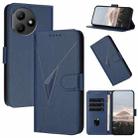 For Honor X50i+ Triangle Pattern Buckle Clasp Leather Phone Case(Royal Blue) - 1