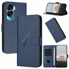 For Honor X50i / Honor 90 Lite Triangle Pattern Buckle Clasp Leather Phone Case(Royal Blue) - 1