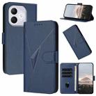 For Honor 400 Lite Triangle Pattern Buckle Clasp Leather Phone Case(Royal Blue) - 1