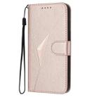 For Samsung Galaxy A24 4G Triangle Pattern Buckle Clasp Leather Phone Case(Rose Gold) - 2