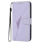 For Samsung Galaxy A56 5G Triangle Pattern Buckle Clasp Leather Phone Case(Light Purple) - 2