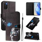 For Samsung Galaxy S20 Art Colored Drawing Pattern Leather Phone Case(Butterfly cat) - 1