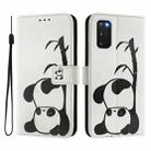 For Samsung Galaxy S20 FE 4G Art Colored Drawing Pattern Leather Phone Case(Panda) - 2