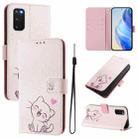 For Samsung Galaxy S20 FE 4G Art Colored Drawing Pattern Leather Phone Case(Cute cat) - 1